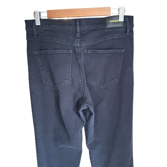 Express - High Waisted Black Straight Ankle Jeans Sz 8 L - Picture 6 of 11